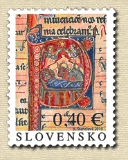 484 - Christmas 2010:	Initial with the Nativity from Bratislava Missal