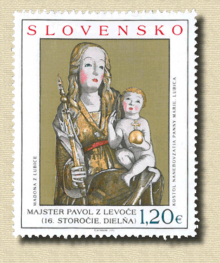 486 -  Art: Gothic Madonna from Ľubica