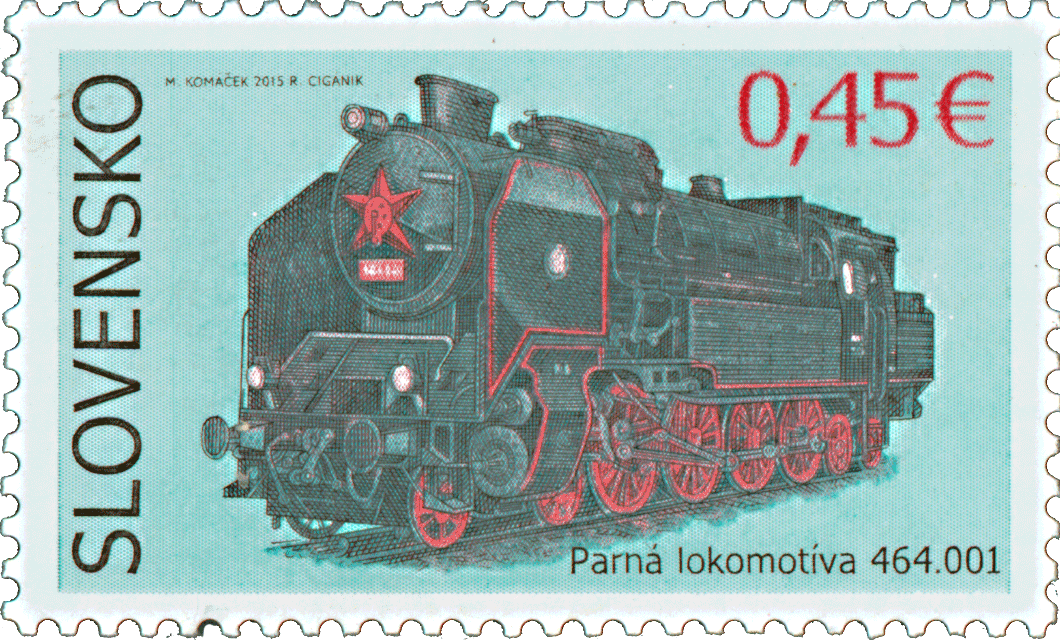 587 - Technické pamiatky: Parná lokomotíva 464.001